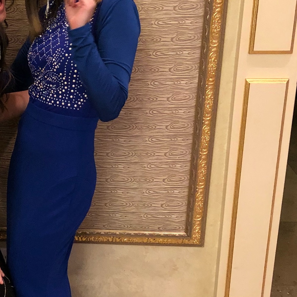 Royal blue evening dress - Picture 2 of 4